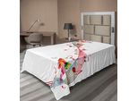 Abakuhaus Lenzuolo Musicale, Grafica Colorata Con Note Musicali E Farfalle, Tema Ispirato Alla Primavera, Lenzuolo Morbido E Confortevole Per Un Letto Decorativo, 1 Pezzo, 190 Cm X 100 Cm, Multicolore