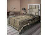 Abakuhaus Lenzuolo Marocchino, Motivo Geometrico Simmetrico Orientale, Lenzuolo Morbido E Confortevole Per Un Letto Decorativo 1 Pezzo 260 Cm X 168 Cm, Nero Seppia