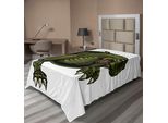 Abakuhaus Lenzuolo Jurassic, Mascotte T Rex Ruggente Animale Antico Horror Natura Selvaggia Natura Selvaggia Estinto, Lenzuolo Morbido E Confortevole Per Un Letto Decorativo 1 Pezzo 190 Cm X 100 Cm, Verde Oliva Marrone