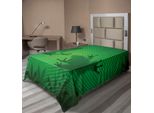 Abakuhaus Lenzuolo Per Animali, Ombra Di Rana Su Foglia Di Banano In Grafica Tropicale, Lenzuolo Morbido E Confortevole Per Un Letto Decorativo, 1 Pezzo, 260 Cm X 168 Cm, Verde