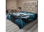 Abakuhaus Lenzuolo Mystiker, Grande Albero Mistico Con Grandi Spine, Stampa Illustrativa, Lenzuolo Morbido E Confortevole Per Un Letto Decorativo, 1 Pezzo, 260 Cm X 228 Cm, Bianco Verde Acqua
