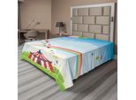 Abakuhaus Lenzuolo Da Letto Circus, Arcobaleno Circense E Palloncini Colorati Tema Libertà Festival Itinerante Cloudscape, Lenzuolo Morbido E Confortevole Per Un Letto Decorativo 1 Pezzo 266 Cm X 260 Cm, Multicolore