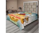 Abakuhaus Lenzuolo Da Letto Circus, Spettacolo Magico Sotto Il Tendone Del Circo, Comunicazione, Arte Vintage, Acrobata Aereo, Spettacolo Acrobatico, Lenzuolo Morbido E Confortevole Per Un Letto Decorativo, 1 Pezzo, 275 Cm X 260 Cm, Multicolore