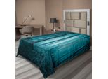 Abakuhaus Lenzuolo Mystiker, Magico Paesaggio Boschivo Scuro, Fantastica Stampa Artistica Monocromatica, Morbido E Confortevole Lenzuolo Superiore Per Un Letto Decorativo 1 Pezzo 260 Cm X 168 Cm, Verde Acqua