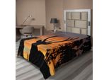 Abakuhaus Lenzuolo Con Corna Di Cervo, Cervo Nero Su Sfondo Celeste, Costa Occidentale Dell'isola Del Sud Della Nuova Zelanda, Natura, Lenzuolo Morbido E Confortevole Per Un Letto Decorativo, 1 Pezzo, 260 Cm X 168 Cm, Sigillo Marrone Calendula