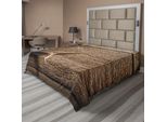 Abakuhaus Lenzuolo Con Corna Di Cervo, Corna Di Cervo Su Tavolo Di Legno, Superficie Con Texture Rustica, Stagione Di Caccia Autunnale, Arte Del Collezionismo, Lenzuolo Morbido E Confortevole Per Un Letto Decorativo, 1 Pezzo, 260 Cm X 228 Cm, Marrone Umbra
