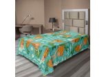 Abakuhaus Lenzuolo Subacqueo, La Sirenetta Ragazze Amici Cavallucci Marini Pesci Conchiglie, Morbido E Confortevole Lenzuolo Superiore Per Un Letto Decorativo 1 Pezzo 260 Cm X 168 Cm, Turchese Verde Calendula
