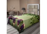 Abakuhaus Lenzuolo Da Letto Spa, Candele Aromatiche Zen Stones E Trattamento Ai Fiori Di Orchidea, Lenzuolo Morbido E Confortevole Per Un Letto Decorativo 1 Pezzo 190 Cm X 100 Cm, Verde Chiaro Verde Felce