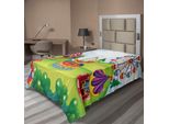 Abakuhaus Lenzuolo Da Letto Circus, Design Circo E Parco A Tema Giostra Divertimento Ed Eccitazione Tema Alberi Foresta, Lenzuolo Morbido E Confortevole Per Un Letto Decorativo 1 Pezzo 190 Cm X 100 Cm, Multicolore