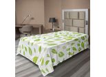 Abakuhaus Lenzuolo, Vari Motivi Primaverili Verdi, Illustrazione Disegnata, Grafica Estiva, Lenzuolo Morbido E Confortevole Per Un Letto Decorativo, 1 Pezzo, 190 Cm X 100 Cm, Verde