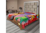 Abakuhaus Lenzuolo Da Letto Circus, Un Leone E Un Clown Sul Palcoscenico Del Circo Theatre Curtain Playing Arti Dello Spettacolo, Lenzuolo Morbido E Confortevole Per Un Letto Decorativo 1 Pezzo 266 Cm X 260 Cm, Multicolore