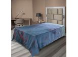 Abakuhaus Lenzuolo Mystiker, Antenna Del Paesaggio Montano Mistico Con Alberi Autunnali Nella Nebbia Immagine Selvaggia, Lenzuolo Superiore Morbido E Confortevole Per Un Letto Decorativo 1 Pezzo 190 Cm X 100 Cm, Arancione Grigio