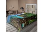 Abakuhaus Lenzuolo Da Letto Bosco, Cascata Asia Thailandia Giungla Piante Tropicali Albero Attrazione Turistica Foto, Lenzuolo Morbido E Confortevole Per Un Letto Decorativo 1 Pezzo 260 Cm X 168 Cm, Verde Marrone Turchese