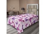 Abakuhaus Lenzuolo Con Farfalle, Farfalle Con Colori Fiabeschi, Stampa In Stile Hippie, Disegno Magico, Lenzuolo Morbido E Confortevole Per Un Letto Decorativo, 1 Pezzo, 260 Cm X 168 Cm, Rosa Lilla