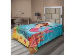 Abakuhaus Lenzuolo Subacqueo, Sirena Fatata, Il Mondo Sottomarino Sorride, Tema Sorridente E Simpatico, Lenzuolo Morbido E Confortevole Per Un Letto Decorativo 1 Pezzo 260 Cm X 168 Cm, Multicolore