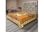 Abakuhaus Lenzuolo Astrologico, Icona Stilizzata Dell'oroscopo Con Freccia Su Sfondo Mistico, Design Mitologico, Lenzuolo Morbido E Confortevole Per Un Letto Decorativo, 1 Pezzo, 260 Cm X 228 Cm, Arancione Giallo