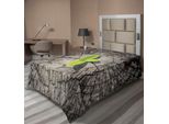 Abakuhaus Albero Della Vita Lenzuolo, Terra Con Carico Bush Saving Planet Immagine Simbolica Speranza Natura Casa, Morbido E Comodo Lenzuolo Superiore Per Un Letto Decorativo 1 Pezzo 260 Cm X 168 Cm, Marrone Verde