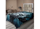 Abakuhaus Lenzuolo Mystiker, Grande Albero Mistico Con Grandi Spine, Stampa Illustrativa, Lenzuolo Morbido E Confortevole Per Un Letto Decorativo, 1 Pezzo, 260 Cm X 168 Cm, Bianco Verde Acqua