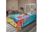 Abakuhaus Lenzuolo Subacqueo, Sirena Fatata, Il Mondo Sottomarino Sorride, Tema Sorridente E Simpatico, Morbido E Confortevole Lenzuolo Superiore Per Un Letto Decorativo 1 Pezzo 190 Cm X 100 Cm, Multicolore