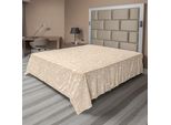 Abakuhaus Lenzuolo Beige, Motivo Variegato Con Semi E Fiori In Stile Antico, Motivo Orientale, Stampa Giardino Naturale, Lenzuolo Morbido E Confortevole Per Un Letto Decorativo, 1 Pezzo, 266 Cm X 260 Cm, Beige