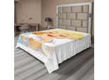 Abakuhaus Lenzuolo Astrologico, Icona Zodiacale Acquario, Il Pianeta Saturno Gioca Con L'acqua E La Magia, Lenzuolo Morbido E Confortevole Per Un Letto Decorativo, 1 Pezzo, 260 Cm X 228 Cm, Multicolore