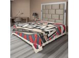 Abakuhaus Lenzuolo Vintage, Stampa Con Tema Cinema Retrò, Texture Carta Vintage, Immagini Di Star Di Hollywood, Lenzuolo Morbido E Confortevole Per Un Letto Decorativo, 1 Pezzo, 275 Cm X 260 Cm, Marrone, Ecru, Grigio