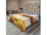 Abakuhaus Lenzuolo Safari, Collage African Safari Con Animali Selvatici Della Savana Nativa Paesi Esotici Lonely Planet, Lenzuolo Morbido E Confortevole Per Un Letto Decorativo 1 Pezzo 260 Cm X 228 Cm, Multicolore
