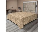 Abakuhaus Lenzuolo Beige, Motivo Damascato Classico Vittoriano Geometrico Stile Retrò Antico, Lenzuolo Morbido E Confortevole Per Un Letto Decorativo 1 Pezzo 244 Cm X 205 Cm, Beige