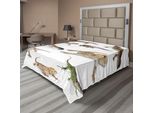 Abakuhaus Lenzuolo Con Rettili, Immagine Colorata Di Una Famiglia Di Gechi Leopardi Che Fissano Lo Sguardo, Stampa Artistica Di Vecchi Rettili, Lenzuolo Morbido E Confortevole Per Un Letto Decorativo, 1 Pezzo, 275 Cm X 260 Cm, Multicolore