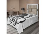 Abakuhaus Lenzuolo Con Calamaro, Personaggi Con Tentacoli Neri Che Nuotano Nell'arte Subacquea, Lenzuolo Morbido E Confortevole Per Un Letto Decorativo 1 Pezzo 190 Cm X 100 Cm, Nero
