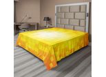 Abakuhaus Lenzuolo Giallo, Mosaico Retrò Forme Quadrate E Motivi Pixel Raggi Design Grafico Moderno, Lenzuolo Morbido E Confortevole Per Un Letto Decorativo 1 Pezzo 244 Cm X 205 Cm, Arancione Giallo