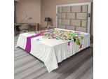 Abakuhaus Albero Della Vita Lenzuolo, Ornamenti Floreali Vivaci, Farfalle, Colori Freschi, Immagine Naturale, Casa, Lenzuolo Morbido E Confortevole Per Un Letto Decorativo, 1 Pezzo, 244 Cm X 205 Cm, Multicolore