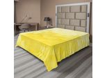 Abakuhaus Lenzuolo Giallo, Stampa Artistica Con Motivi Retrò A Mosaico Ondulati Sfumati A Triangoli Semplici, Lenzuolo Superiore Morbido E Confortevole Per Un Letto Decorativo, 1 Pezzo 275 Cm X 260 Cm, Giallo