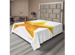 Abakuhaus Lenzuolo Giallo, Stella Singola Su Sfondo Normale, Stampa Natalizia, Lenzuolo Morbido E Confortevole Per Un Letto Decorativo, 1 Pezzo, 244 Cm X 205 Cm, Giallo E Bianco
