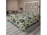 Abakuhaus Lenzuolo Paisley, Motivo Floreale Colorato Con Disegno Retrò Orientale Paisley, Lenzuolo Morbido E Confortevole Per Un Letto Decorativo 1 Pezzo 275 Cm X 260 Cm, Crema Blu Giallo