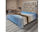 Abakuhaus Lenzuolo Paesaggio, Arcobaleno Sul Lago Di Montagna Riflesso Nell'acqua Limpida Foto Sognante Sulla Terra, Lenzuolo Morbido E Confortevole Per Un Letto Decorativo 1 Pezzo 260 Cm X 228 Cm, Multicolore
