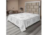 Abakuhaus Lenzuolo Grigio, Classico Motivo Floreale Vittoriano Tulipani Nostalgico Romantico Moderno Vintage, Morbido E Confortevole Lenzuolo Superiore Per Un Letto Decorativo 1 Pezzo 266 Cm X 260 Cm, Grigio