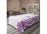 Abakuhaus Lenzuolo Con Farfalle, Illustrazione Di Farfalle Fiabesche Con Motivi Floreali Variabili, Lenzuolo Morbido E Confortevole Per Un Letto Decorativo, 1 Pezzo, 190 Cm X 100 Cm, Viola