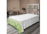 Abakuhaus Lenzuolo Con Fiori, Margherite Sull'erba Su Sfondo Semplice Stampa Floreale Moderna, Lenzuolo Morbido E Confortevole Per Un Letto Decorativo 1 Pezzo 260 Cm X 168 Cm, Verde Bianco Giallo