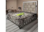 Abakuhaus Albero Della Vita Lenzuolo, Terra Con Carico Bush Saving Planet Immagine Simbolica Speranza Natura Casa, Morbido E Comodo Lenzuolo Superiore Per Un Letto Decorativo 1 Pezzo 260 Cm X 228 Cm, Marrone Verde