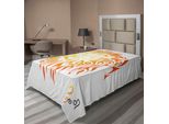 Abakuhaus Lenzuolo Astrologico, Segno Zodiacale Leone Su Sfondo Semplice Sun Mystic Lion King Tema Fai Da Te, Lenzuolo Morbido E Confortevole Per Un Letto Decorativo 1 Pezzo 260 Cm X 168 Cm, Arancione
