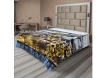 Abakuhaus Lenzuolo Europeo, Vista Dall'alto Da European Cultural Urban Print Graphic Design, Lenzuolo Morbido E Confortevole Per Un Letto Decorativo 1 Pezzo 244 Cm X 205 Cm, Multicolore
