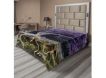 Abakuhaus Albero Della Vita Lenzuolo, Albero Magico E Misterioso Psichedelico Con Uccelli E Pesci Arte Principale, Lenzuolo Morbido E Confortevole Per Un Letto Decorativo 1 Pezzo 266 Cm X 260 Cm, Multicolore