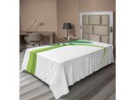 Abakuhaus Lenzuolo Reptil, Lucertola Esotica Scontrosa, Immagine Con Camuffamento Giungla Su Erba Con Peli Ricci, Lenzuolo Morbido E Confortevole Per Un Letto Decorativo 1 Pezzo 190 Cm X 100 Cm, Verde Bianco