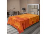 Abakuhaus Lenzuolo Arancione, Forme E Motivi A Mosaico Triangolari Con Stampa Effetto Pixel Digitale Astratto, Lenzuolo Morbido E Confortevole Per Un Letto Decorativo 1 Pezzo 260 Cm X 168 Cm, Arancione Bruciato
