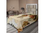 Abakuhaus Lenzuolo Con Mappa Del Mondo, Mappa Del Mondo Con Disegni Di Spezie Diverse E Simboli Grafici In Stile Boemo, Lenzuolo Morbido E Confortevole Per Un Letto Decorativo 1 Pezzo 260 Cm X 168 Cm, Multicolore