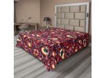 Abakuhaus Lenzuolo Paisley, Moderno Motivo Paisley Con Stampa Grafica Ispirata Allo Spirito Etnico, Morbido E Confortevole Lenzuolo Superiore Per Un Letto Decorativo 1 Pezzo 275 Cm X 260 Cm, Multicolore