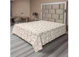 Abakuhaus Lenzuolo Beige, Motivi Floreali Barocchi Curvi Regolari, Stile Retrò In Stile Mod Art, Lenzuolo Morbido E Confortevole Per Un Letto Decorativo, 1 Pezzo, 260 Cm X 228 Cm, Beige