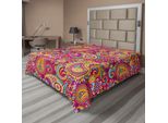 Abakuhaus Lenzuolo Paisley, Motivo Paisley Basato Sul Tradizionale Design Culturale Asiatico Orientale, Lenzuolo Morbido E Confortevole Per Un Letto Decorativo 1 Pezzo 260 Cm X 228 Cm, Multicolore