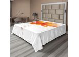 Abakuhaus Lenzuolo Con Fiori Acquerellati, Singoli Fiori Di Papavero Su Sfondo Chiaro Semplice, Stampa Naturale, Lenzuolo Morbido E Confortevole Per Un Letto Decorativo, 1 Pezzo, 260 Cm X 228 Cm, Arancione E Bianco